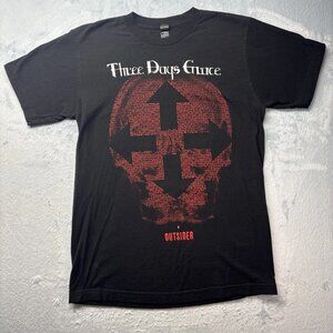 Three Days Grace Outsider Men’s Black 2019 Tour Crew Neck T-Shirt Men’s Medium